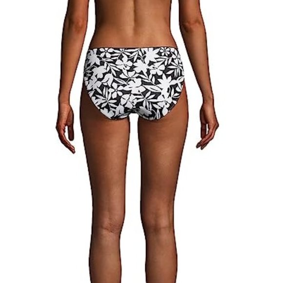 Lands' End Womens Mid Waist Bikini Bottoms-Piped Havana Floral Sz 8 $50 Z419 - Picture 3 of 3